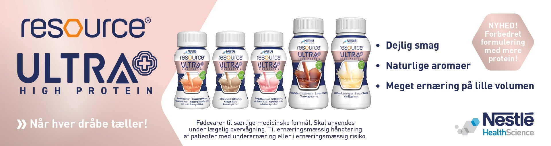 RESOURCE® ULTRA – LADET OP MED MERE PROTEIN banner