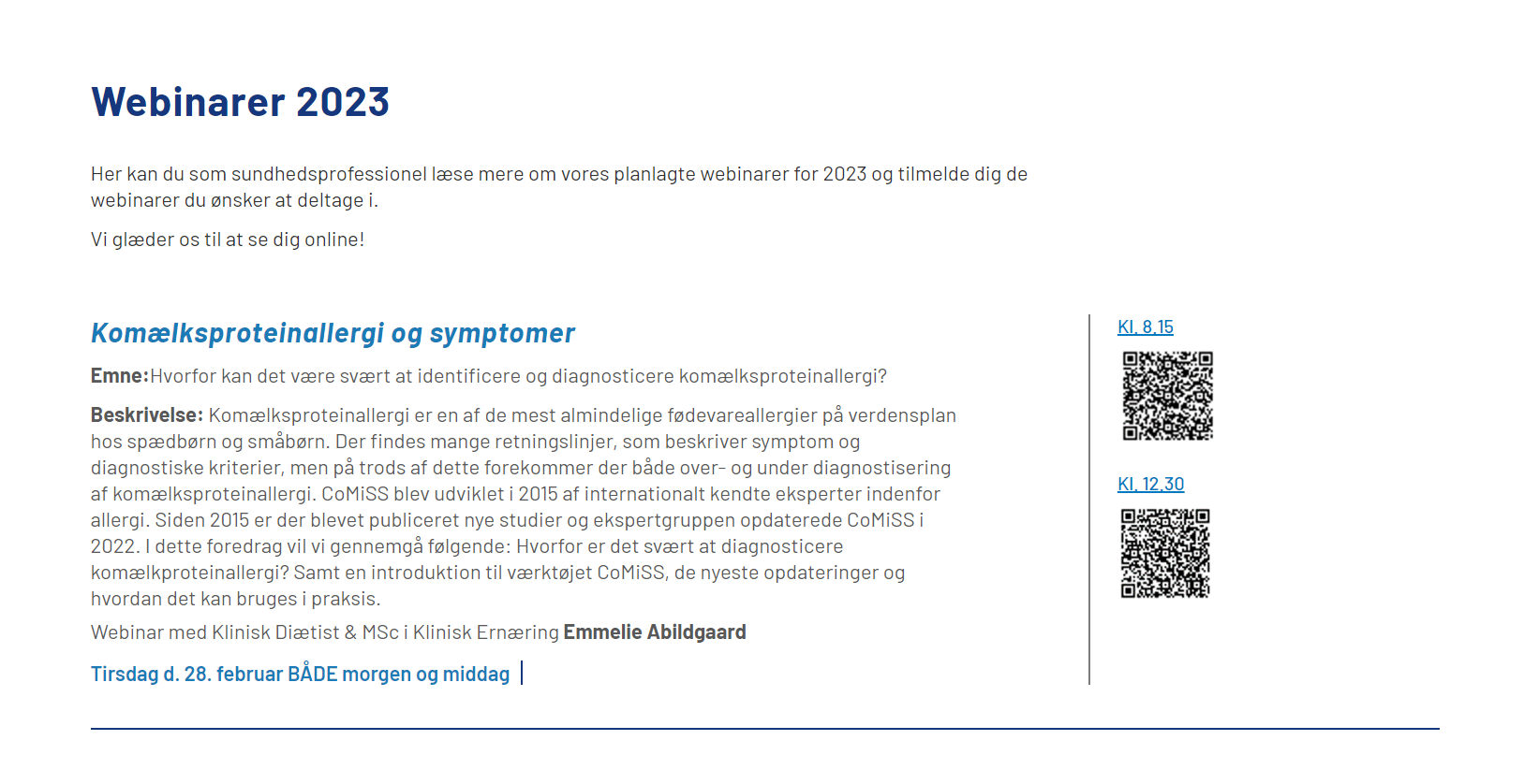 Webinarer 2023