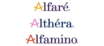 Althéra, Alfaré, Alfamino brand logo